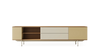 Natural oak landscape cabinet by Pastoe, 228 cm tall, featuring a versatile storage design in a warm, earthy finish.