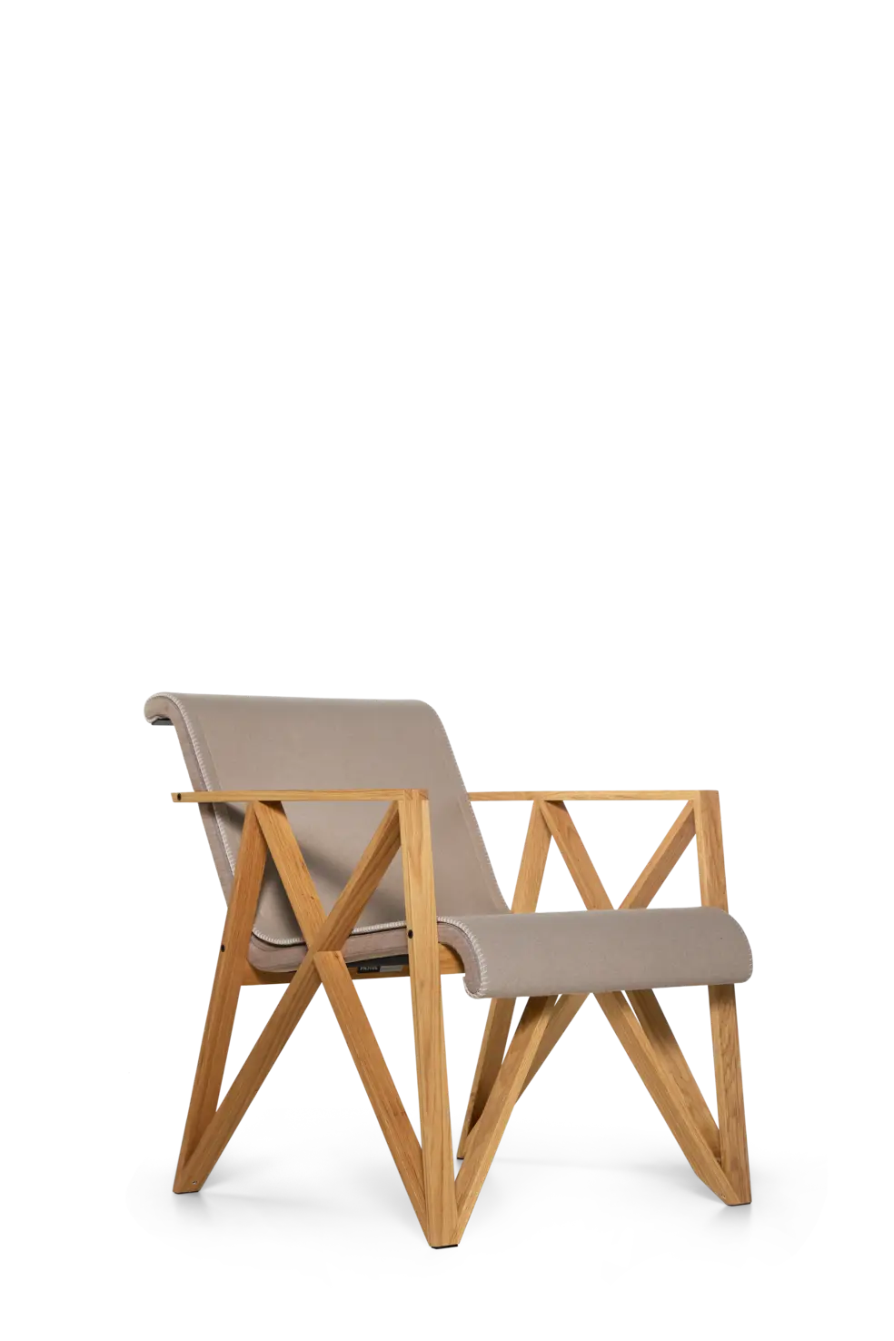 Pastoe Metz&Co armchair, modern seating with sleek design and plush upholstery, shown from a side angle.