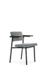 Dark brown oak armrest dining chair from Pastoe SE69 collection, showcasing sleek seating design with wooden details.
