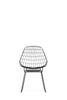 Black frame SM05 Wire Dining Chair by Pastoe with a sleek wire design and modern seating for dining or living spaces.