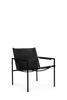 Black leather SZ02 armchair by Pastoe with a sleek black frame, designed for comfortable seating and modern style.