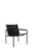 Black leather SZ02 armchair by Pastoe with a sleek black frame, designed for comfortable seating and modern style.
