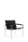 Black leather SZ02 Pastoe armchair with chrome frame, showcasing sleek seating design and modern craftsmanship.