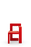 Red Stelman Chair with right arm by Pastoe, modern seating with sleek design and comfortable upholstery.