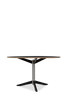 Pastoe TE06 dining table with black Fenix top and chrome legs, modern design, showcasing a sleek, rectangular table.