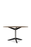 Pastoe TE06 oak dining table with dark brown finish and chrome legs, modern design for contemporary dining spaces.