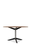 Pastoe TE06 dining table with walnut tabletop and chrome legs, modern design, showcasing a sleek, stylish dining furniture piece