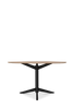 Pastoe TE06 dining table with oak tabletop and black legs, modern design, suitable for contemporary dining rooms.