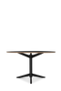 Black-finish TE06 dining table by Pastoe with sleek legs, modern design, and smooth tabletop surface.