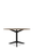Dark oak TE06 dining table by Pastoe with black legs, showcasing a sleek, modern design and smooth wooden surface.
