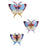 Plum Fringe Butterflies - Set of 3 by Studio Roof