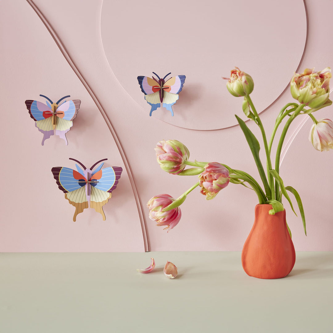 Plum Fringe Butterflies - Set of 3 by Studio Roof