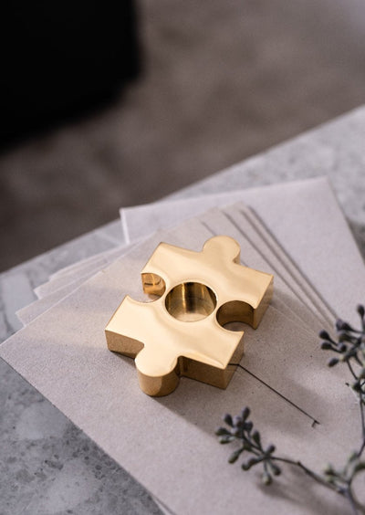 Project Playground Puzzle candle holder by Skultuna