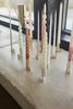 OYOY Palloa small candleholder in brass with a minimalist sculptural design