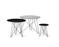Pastoe IJhorst side table with smoked glass laminate top in grey and red, showcasing a modern, minimalist design.