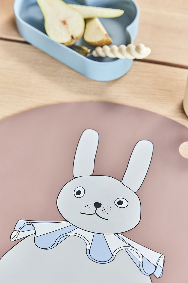Rabbit Pompom Placemat by OYOY MINI – Playful Table Accessories