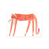 Strawberry Cat poster by OYOY, colorful 50x70 cm wall art print featuring a playful cat and strawberries