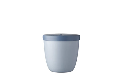 Mepal ELLIPSE Snack Pot 500ml in black with transparent lid, ideal for storing snacks and accessories.