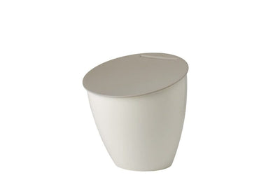 Mepal Calypso waste bin in white plastic with a simple, modern design for kitchen or office use.