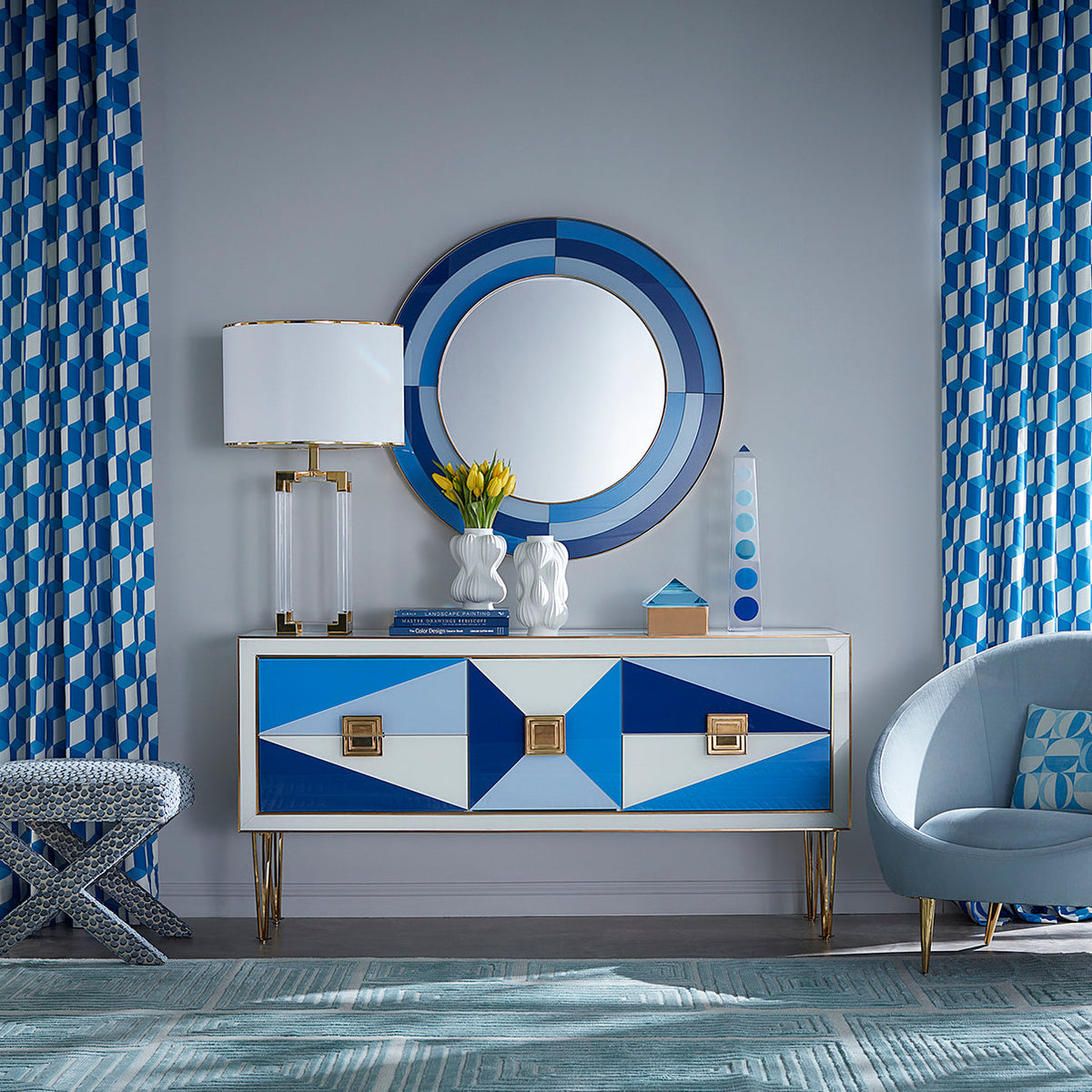 Blocks Hand-Knotted Rug by Jonathan Adler