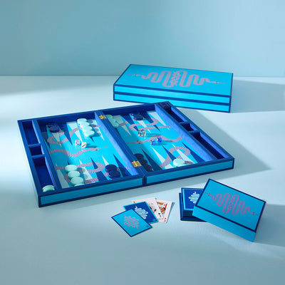 Eden Backgammon Set - Blue by Jonathan Adler