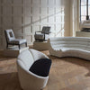 Cocteau Slipper Chair Stratus - Black/Ivory by Jonathan Adler