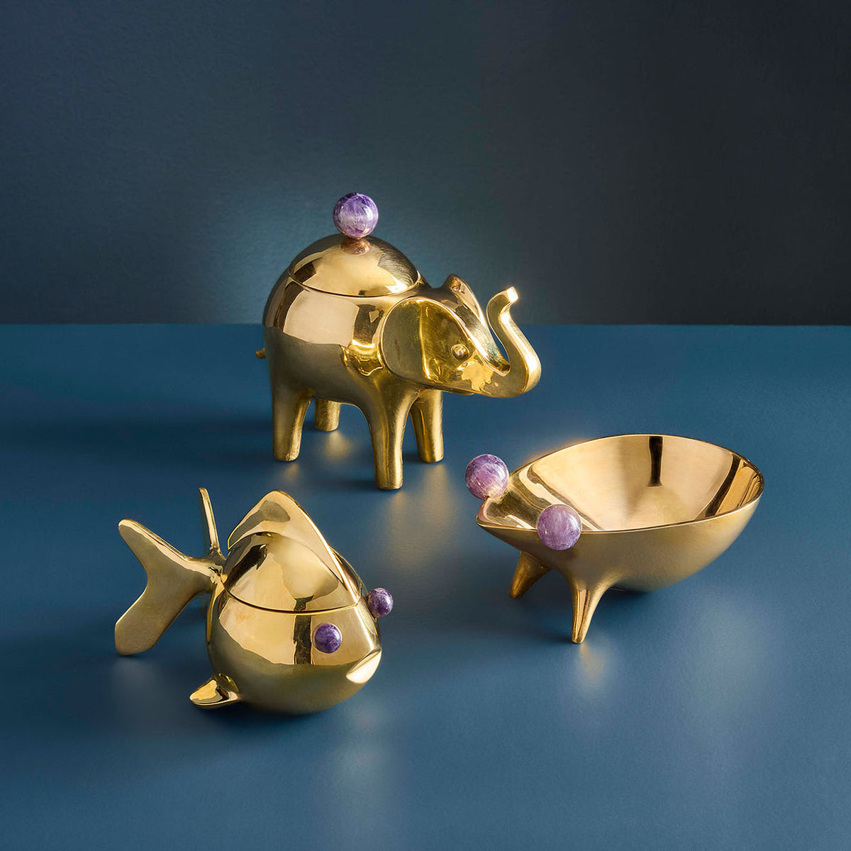 Brass Goldfish Box by Jonathan Adler