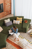Lines Square Cushion by Lorena Canals