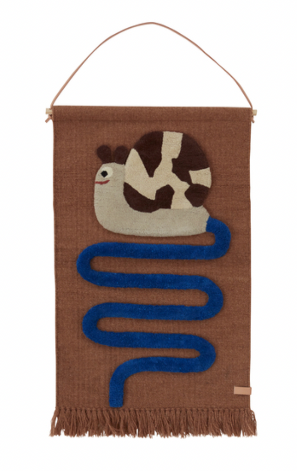 Sally Snail On The Way Wall Rug by OYOY MINI