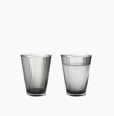 Set of two Rosendahl Grand Cru Nouveau tumblers, clear glass accessories with a sleek, modern design for beverages.