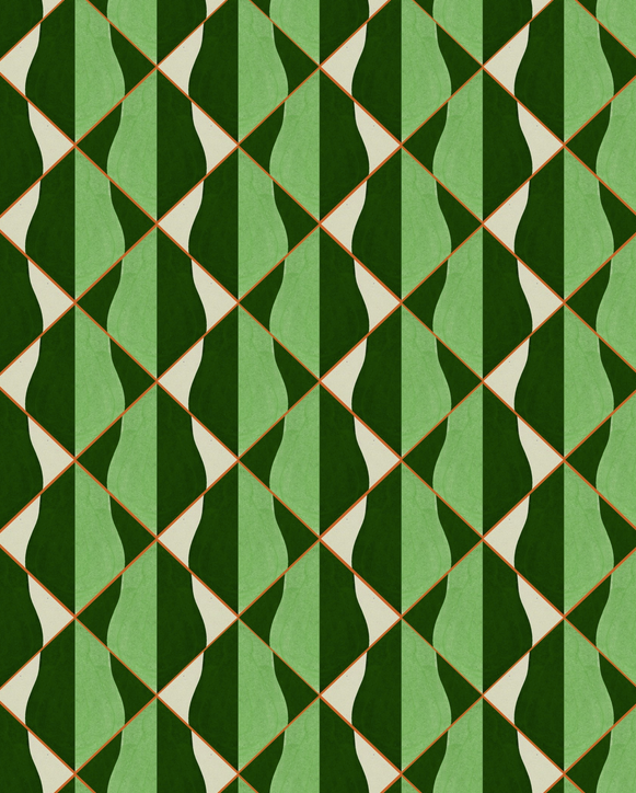 ONDE Verde Wallpaper by Mindthegap