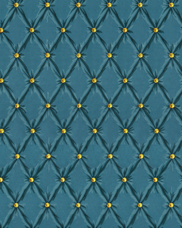 TUFTED PANEL Blue Moon Wallpaper by Mindthegap