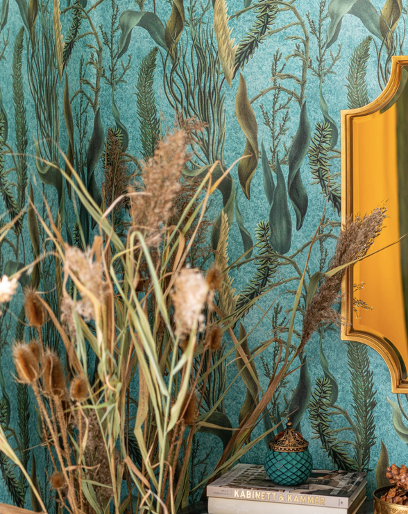 AQUATIC PLANTS Aquamarine Wallpaper by Mindthegap