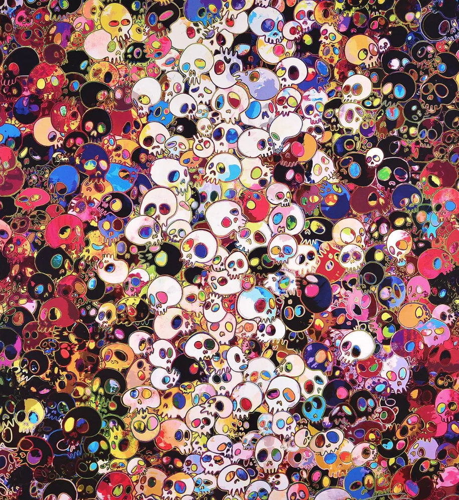 Takashi Murakami TAKASHI MURAKAMI: I DO NOT RULE MY DREAMS... Skulls Japanese Pop Art Red Modern 2011