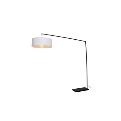 Luce Lumen LL2282 floor lamp with sleek metal stand and adjustable arm, modern lighting fixture for living room or office space.