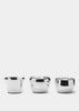 Silver Kin accessories by Skultuna featuring sleek, modern design with smooth silver surfaces and minimalist style.