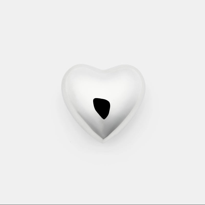 Silver heart-shaped tin from Skultuna, a stylish accessory with a sleek silver finish and compact design.