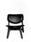 Black brushed oak Slab Lounge Chair by Tom Dixon with black leather upholstery, showcasing modern seating design.