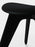 Black brushed oak Slab Ottoman by Tom Dixon featuring black leather upholstery, modern seating design with sleek, minimalist style