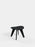 Black brushed oak Slab Ottoman by Tom Dixon with black leather seat, modern seating piece for contemporary interiors.