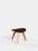 Brown leather Slab Ottoman by Tom Dixon, versatile seating piece with a modern, sleek design and textured surface.
