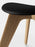 Tom Dixon Slab Ottoman with natural brushed oak and black leather upholstery, versatile seating piece with modern design.