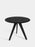 Small black brushed oak Slab round table by Tom Dixon, showcasing a sleek, modern design with a smooth surface and sturdy base.