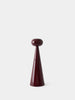Tom Dixon Brew Mill accessories: small matte burgundy coffee grinder with a sleek, modern design.