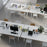 New Modern 4-seater Workbench - White Plywood by Tiptoe