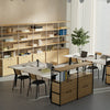 New Modern 2-seater Open-plan Office - White Plywood by Tiptoe