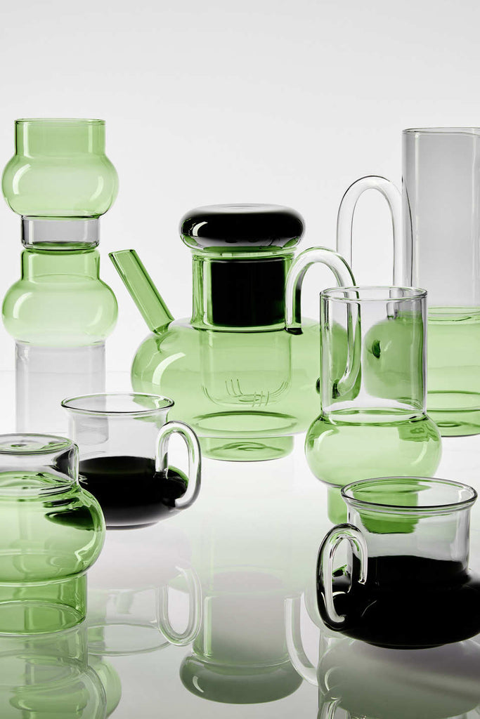 Tom Dixon Bump short glass (set of two) - Green