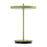 UMAGE Asteria Move portable lamp in monochrome leaf green finish, shown from the side