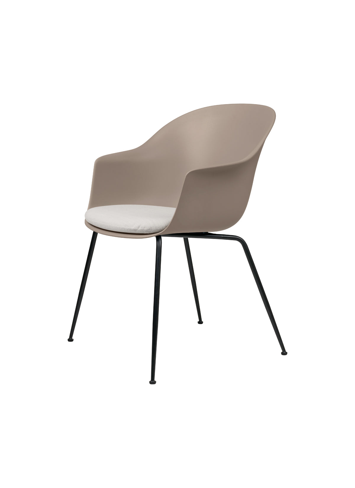 Bat Dining Chair - Conic Base - With Cushion by Gubi