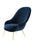 Bat Lounge Chair - Fully Upholstered - High Back - Conic Base by Gubi